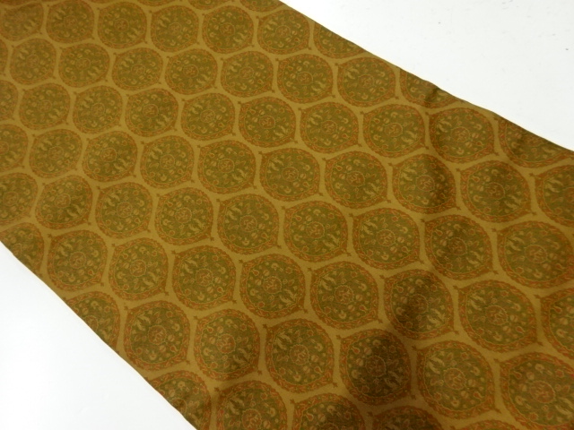 JAPANESE KIMONO / VINTAGE NAGOYA OBI / WOVEN FLOWER